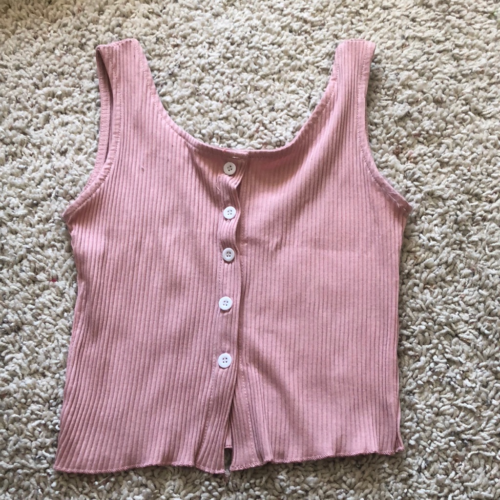Pink Button Top